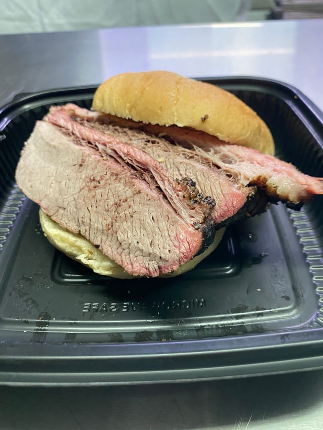 Beef Brisket Sandwich.